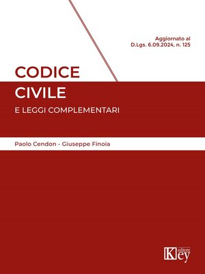 cover image of Codice civile e leggi complementari 2024